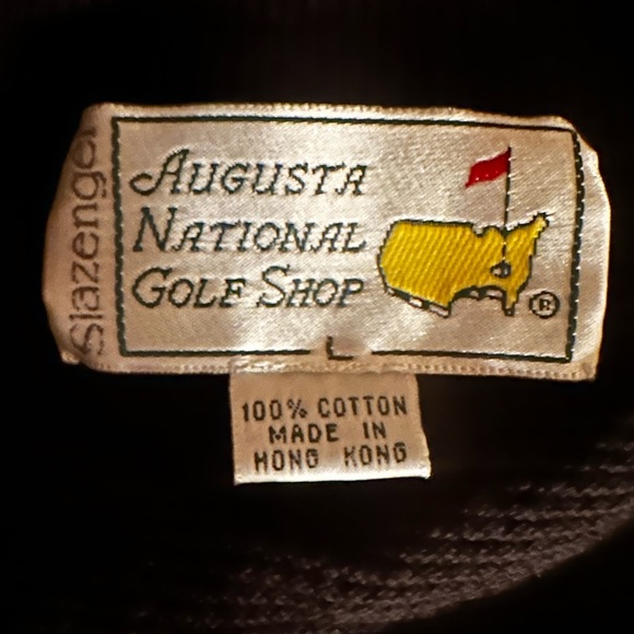 Masters Golf Vest Augusta National Slazenger  Black Pullover Knit Sz L Vintage - Picture 3 of 7